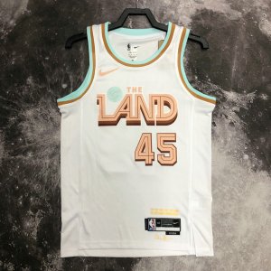 Maillot de Basket #45 Mitchell Cavaliers 22-23 city Blanc